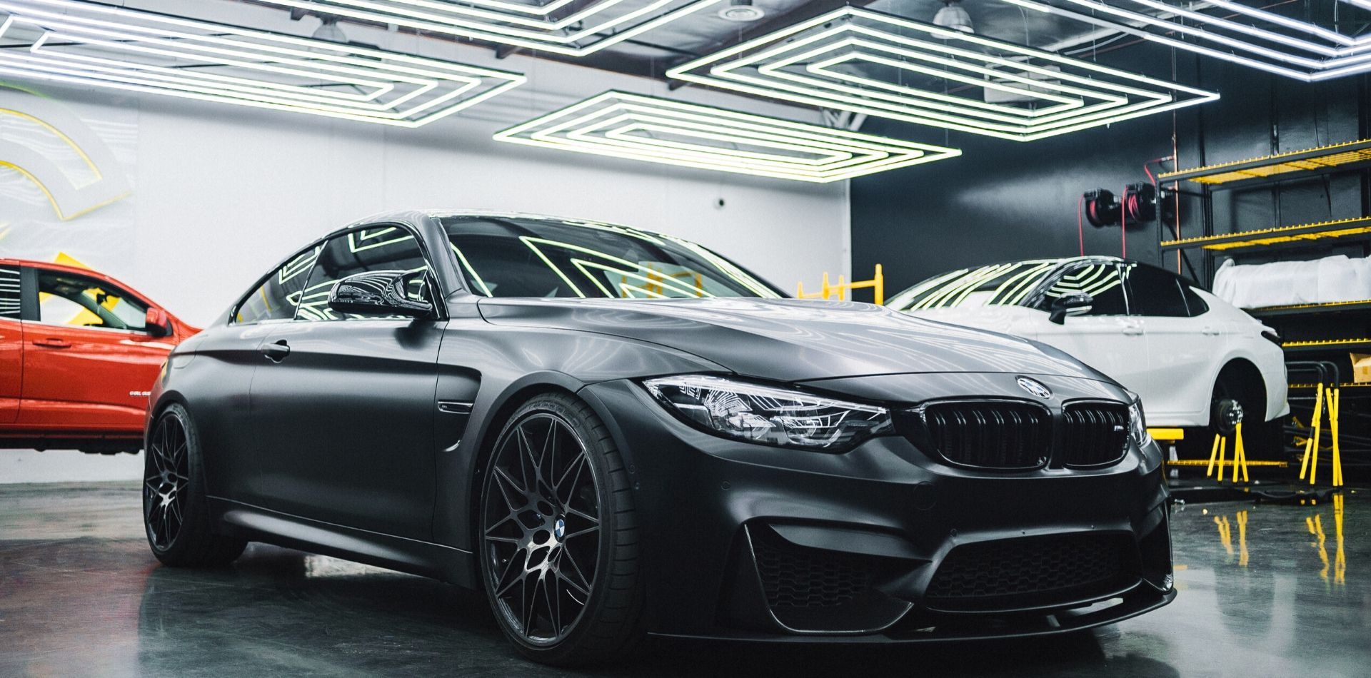 matte black paint job bmw