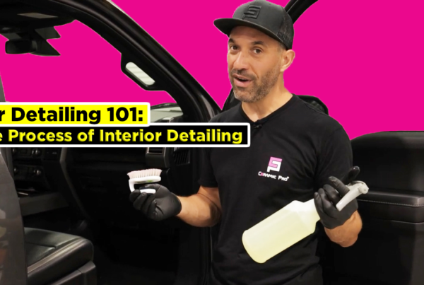 A professional detailer giving tips on how to clean the interior of a car