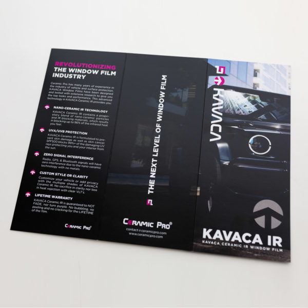 Kavaca Window Tint Film Trifold Brochures