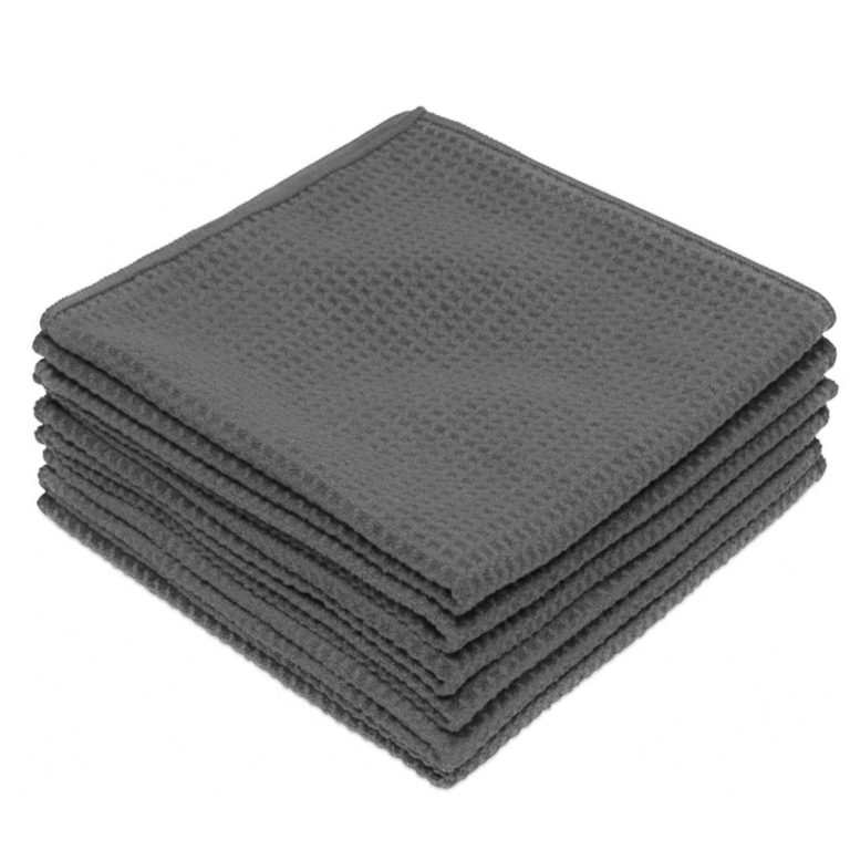 Waffle Wave Gray Towels